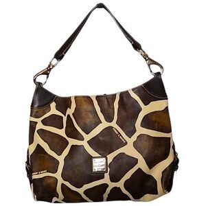 Dooney & Bourke Signature Giraffe Embossed Leather Hobo Sac Bag
